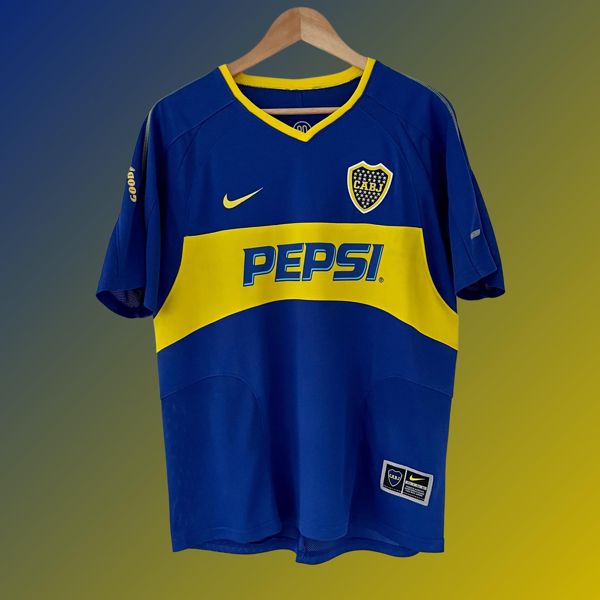 Retro Boca Juniors Shirt 2003-04 Home TEVEZ S